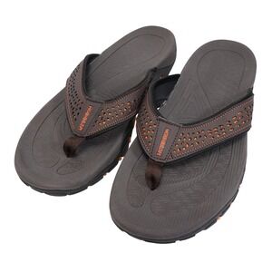 Hobibear Flip Flops Mens 11 Brown Arch Support HR5061 Thong Sandals